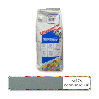 Затирка Mapei Ultracolor Plus №176 зелёно-серая 2 кг