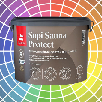 Защитный состав Tikkurila Supi Sauna Protect 9 л