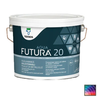 Краска Teknos Futura Aqua 20 универсальная база 3 0,9 л Краска Teknos Futura Aqua 20 универсальная база 3 0,9 л