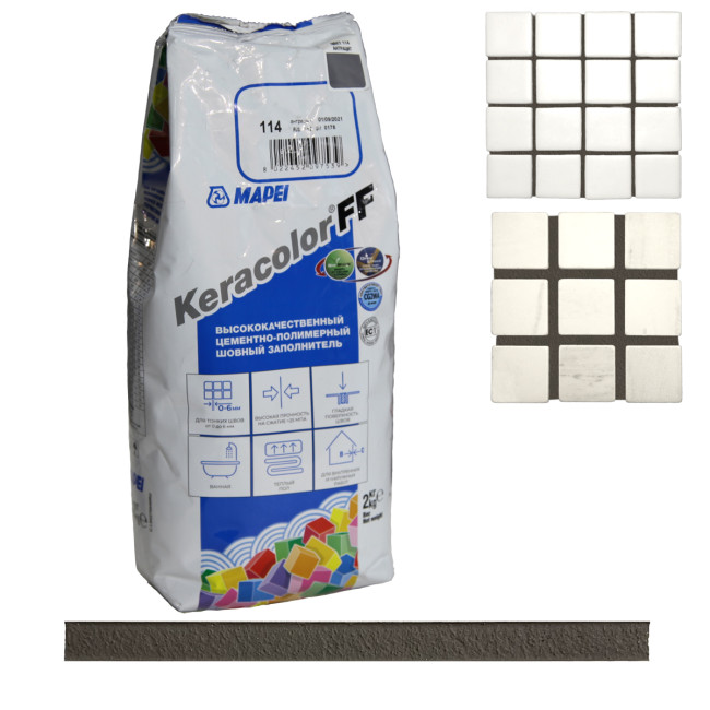  Mapei Keracolor FF №114 антрацит 2 кг  по низкой цене в .