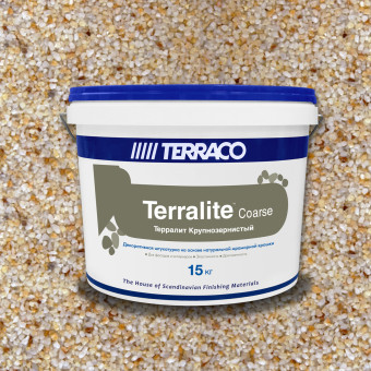 Декоративная штукатурка Terraco Terralite Coarse крупнозернистая 114-С 15 кг