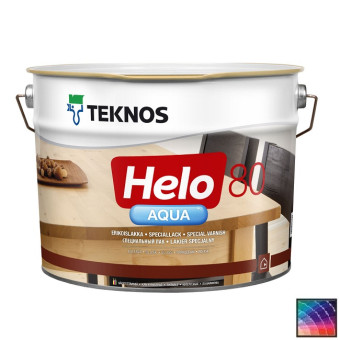Лак Teknos Helo Aqua 80 для дерева 9 л Лак Teknos Helo Aqua 80 для дерева 9 л