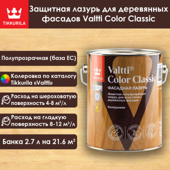 Лазурь Tikkurila Valtti Color Classic фасадная 2.7 л