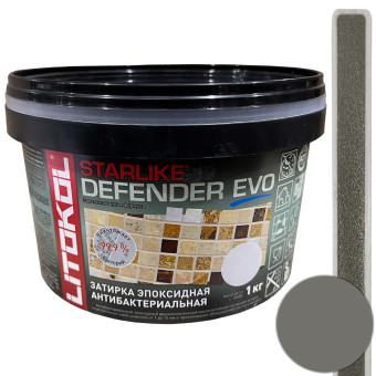 Затирка Litokol Starlike Defender Evo S.125 grigio cemento 1 кг