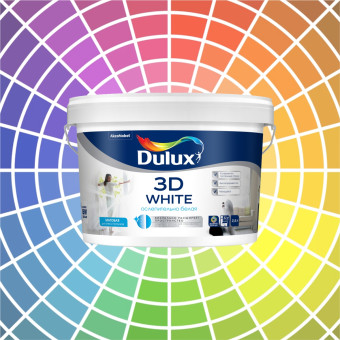 Краска Dulux 3D White Матовая для стен и потолков база BW 2.5 л