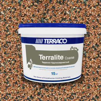 Декоративная штукатурка Terraco Terralite Coarse крупнозернистая 300-С 15 кг