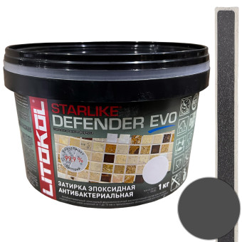 Затирка Litokol Starlike Defender Evo S.140 nero grafite 1 кг