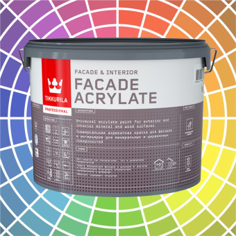 Краска Tikkurila Facade Acrylate фасадная база A 9 л