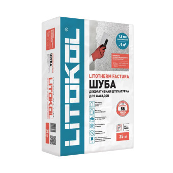 Фасадная штукатурка Litokol Litotherm Factura "шуба" 1.5 мм 25 кг