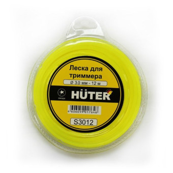 Леска HUTER S3012 звезда 3.0 мм 12 м арт. 71/2/2