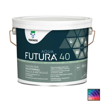 Краска Teknos Futura Aqua 40 универсальная база 3 0,9 л Краска Teknos Futura Aqua 40 универсальная база 3 0,9 л