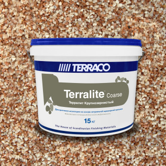 Декоративная штукатурка Terraco Terralite Coarse крупнозернистая 304-С 15 кг