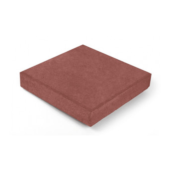 Тротуарная плитка Нобетек Квадрат 2К5Ф п/п серый цемент красная 300х300х50 мм