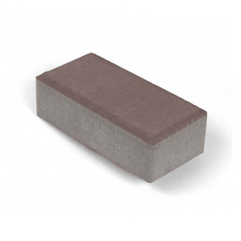 Брусчатка Нобетек 2П7Ф ч/п серый цемент коричневая 200х100х70 мм