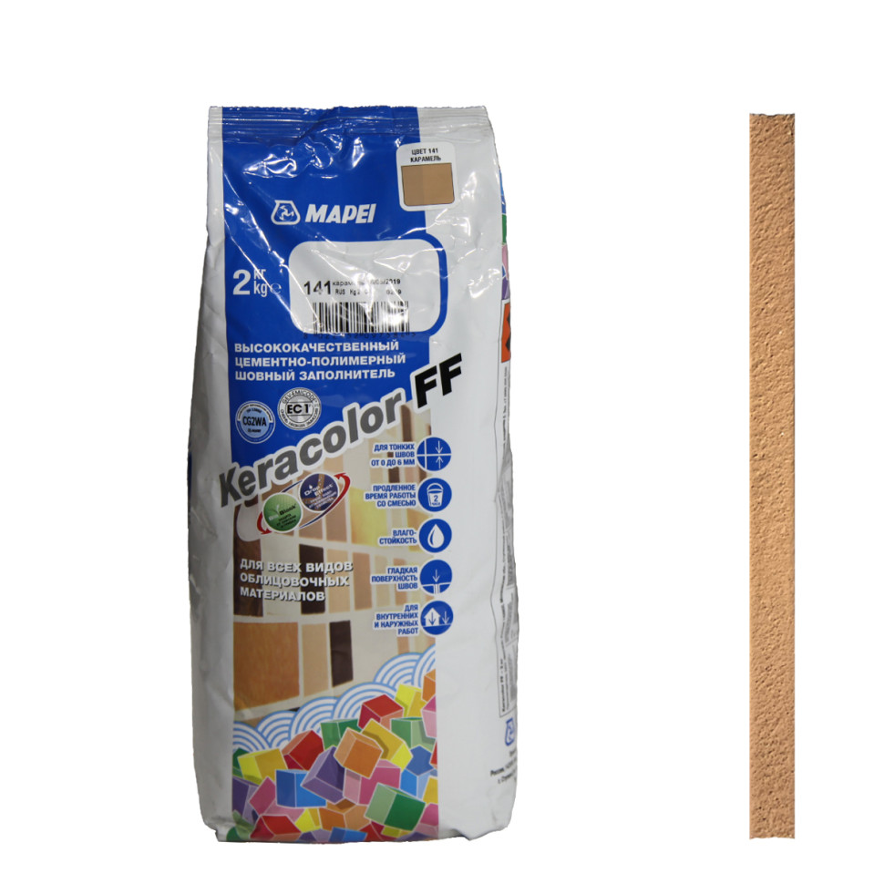 Затирка Mapei Keracolor FF № 141 карамель 2 кг купить по низкой цене в Москве