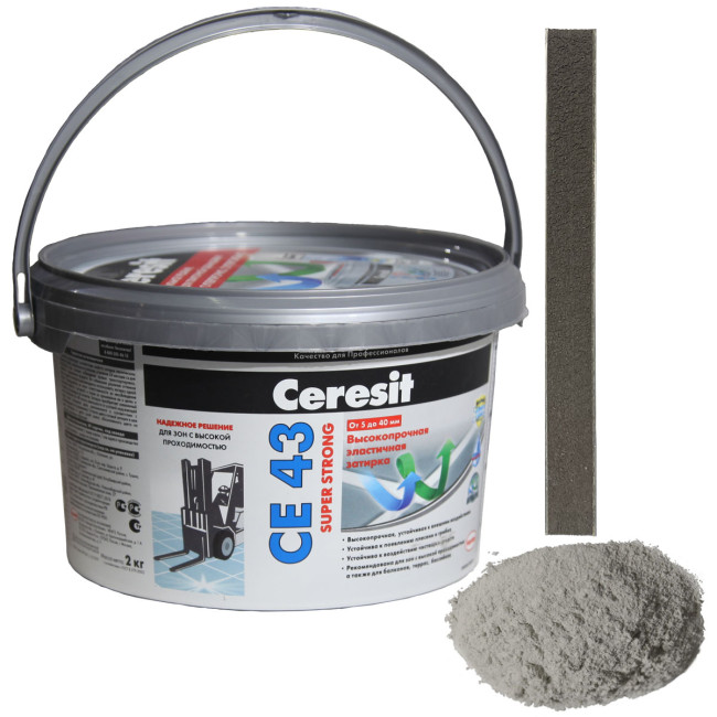 Затирка Ceresit CE 43 Super Strong №13 антрацит 2 кг