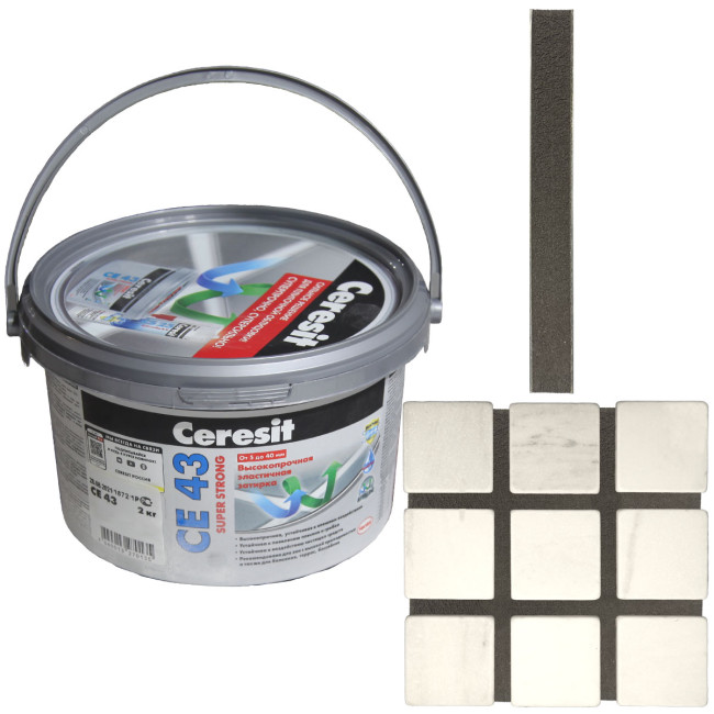 Затирка Ceresit CE 43 Super Strong №13 антрацит 2 кг