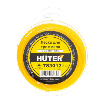 Леска HUTER TS3012 витой квадрат 3.0 мм 12 м арт. 71/2/3