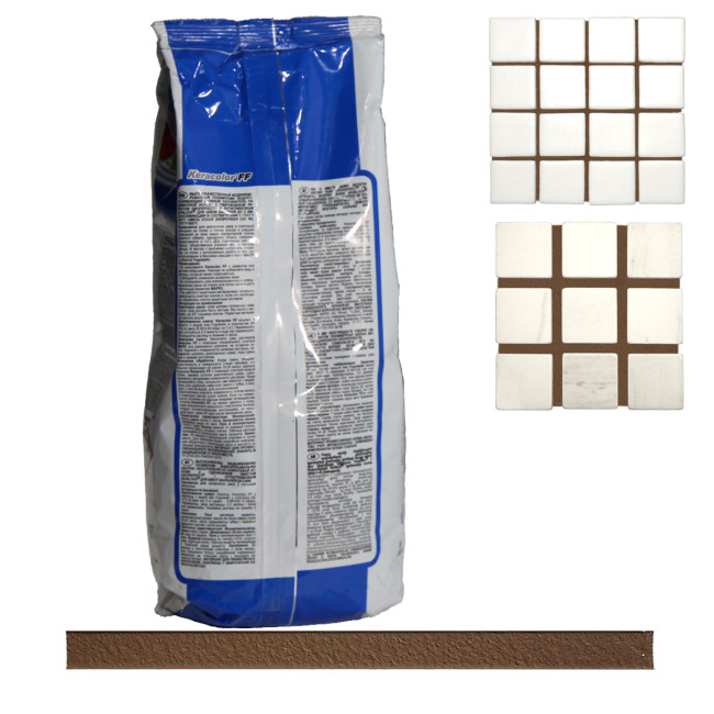 Затирка для плитки Mapei Keracolor FF №144 шоколад Мапей Кераколор ФФ фасовка 2 кг купить 