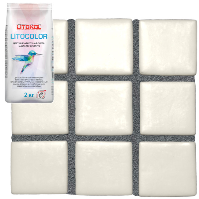 Затирка Litokol Litocolor L 12 темно-серая Литокол литоколор мешок 2 кг купить в Москве