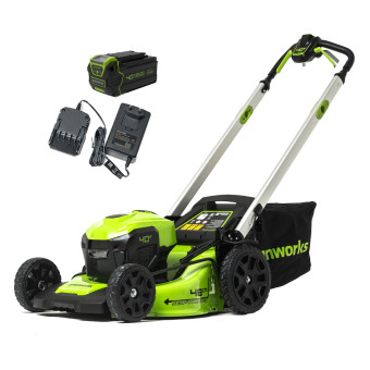 Газонокосилка аккумуляторная Greenworks GD40LM48SPК4 (арт. 2517407UB)