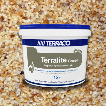 Декоративная штукатурка Terraco Terralite Coarse крупнозернистая A 350-С 15 кг