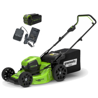 Газонокосилка аккумуляторная Greenworks GD60LM46HPK4 (арт. 2502807UB)