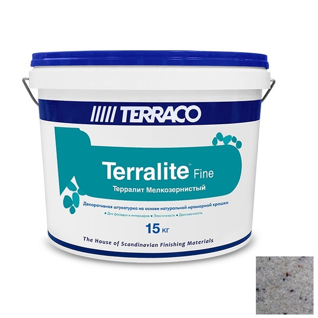 Декоративная штукатурка Terraco Terralite Fine мелкозернистая 02-F 15 кг