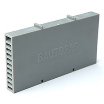 Вентиляционная коробочка Baut светло-серая 115х60х12 мм