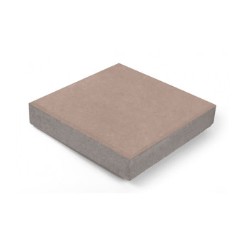 Тротуарная плитка Нобетек Квадрат 2К5Ф ч/п серый цемент бежевая 300х300х50 мм