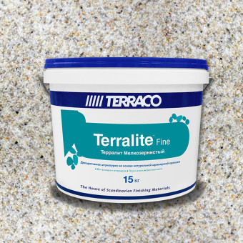 Декоративная штукатурка Terraco Terralite Fine мелкозернистая 04-F 15 кг