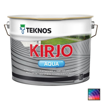 Краска Teknos Kirjo Aqua для листовой кровли база 1 2,7 л Краска Teknos Kirjo Aqua для листовой кровли база 1 2,7 л