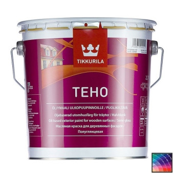 Краска Tikkurila Teho oljumaali для дерева база А 2,7 л Краска Tikkurila Teho oljumaali для дерева база А 2,7 л