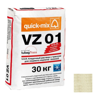 Кладочный раствор Quick-mix VZ 01 Зимний A алебастрово-белый 30 кг Кладочный раствор Quick-mix VZ 01 Зимний A алебастрово-белый 30 кг