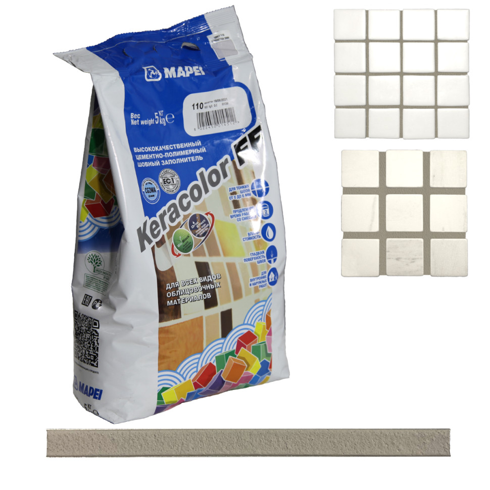Затирка Mapei Keracolor FF № 110 Манхэттен 5 кг купить по низкой цене в Москве