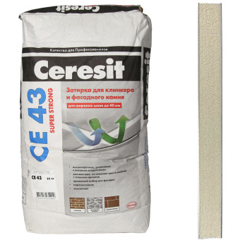 Затирка Ceresit CE 43 Super Strong №02 дымчато-белая 25 кг