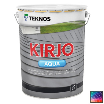Краска Teknos Kirjo Aqua для листовой кровли база 3 9 л Краска Teknos Kirjo Aqua для листовой кровли база 3 9 л