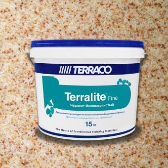 Декоративная штукатурка Terraco Terralite Fine мелкозернистая 14-F 15 кг