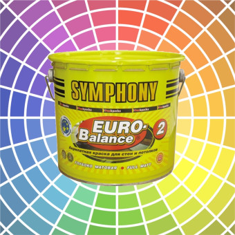 Краска SYMPHONY Euro-Balance 2 для стен и потолков металлическая банка 2.7 л