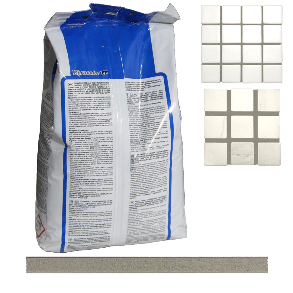Затирка Mapei Keracolor FF № 112 серая 5 кг купить по низкой цене в Москве
