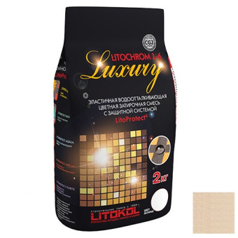 Затирка цементная Litokol Litochrom 1-6 Luxury C.480 ваниль пакет 2 кг Затирка цементная Litokol Litochrom 1-6 Luxury C.480 ваниль пакет 2 кг