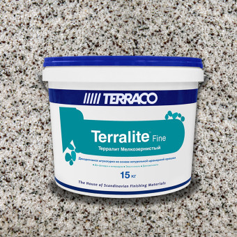 Декоративная штукатурка Terraco Terralite Fine мелкозернистая 28-F 15 кг
