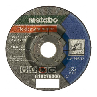 Круг обдирочный по металлу Metabo Flexiamant Super 115x6.0x22.23 мм (арт. 616275000)