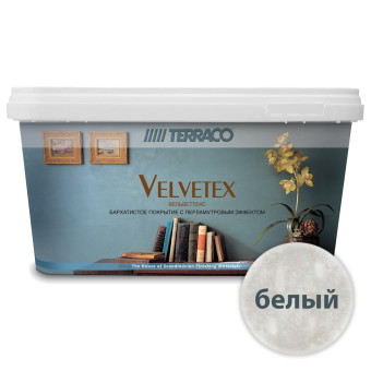 Декоративное покрытие Terraco Velvetex белый 5 кг