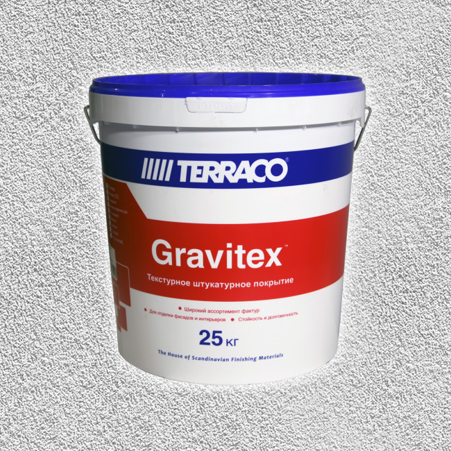 Декоративная штукатурка Terraco Gravitex Granule "шуба" (1,5 мм) 25 кг