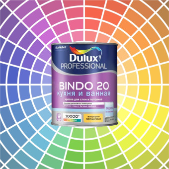 Краска Dulux Bindo 20 для стен и потолков база BW 1 л