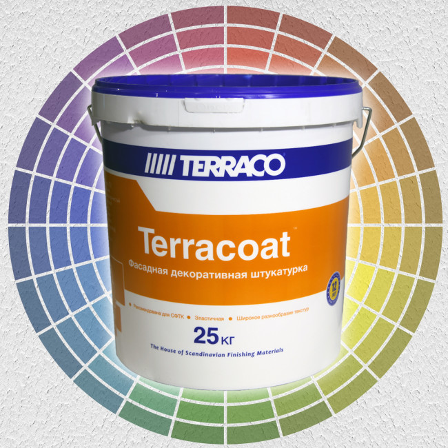 Декоративная штукатурка Terraco Terracoat Fine "шагрень" 25 кг