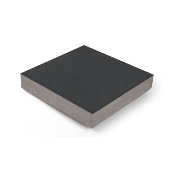 Тротуарная плитка Нобетек Квадрат 2К5Ф ч/п серый цемент черная 300х300х50 мм