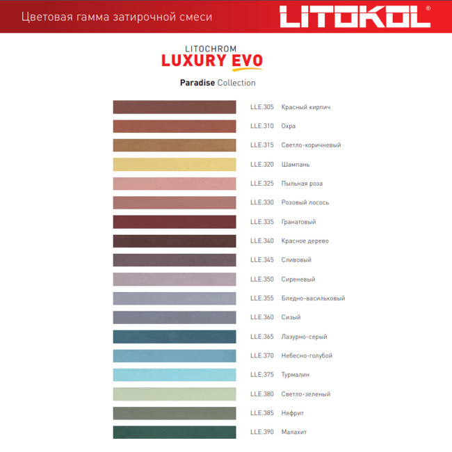 Затирка Litokol Litochrom Luxury EVO LLE.130 серая 2 кг купить по ...