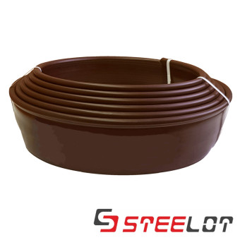 Пластиковый бордюр STEELOT Макси Кантри 10000х20х140 мм коричневый